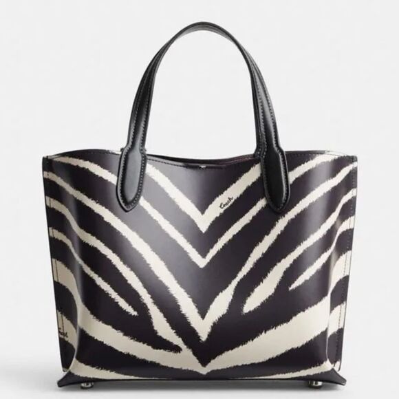 RETAIL Coach Zebra Print Willow Bucket Bag + Black Coach "Pillow" Wristlet - Picture 4 of 16